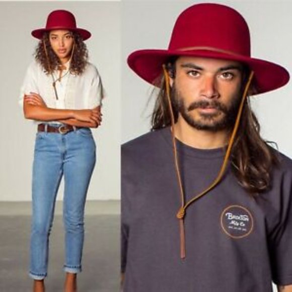 Brixton Unisex Tiller Hat- Red Wool main image 4
